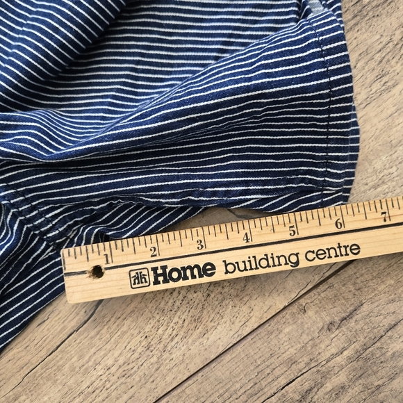 Lee Womens 18 Medium Blue Striped Shorts - Picture 10 of 15